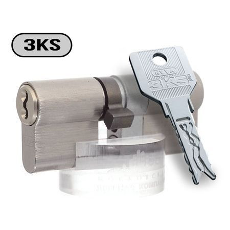 Цилиндр Evva 3KS 122 мм 61x61 ключ-ключ (никель)